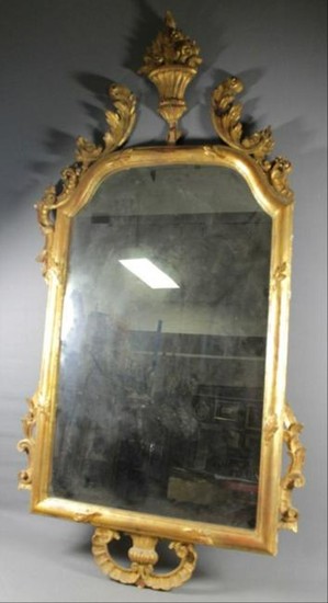 Persian Wood Carved Rectangular Mirror