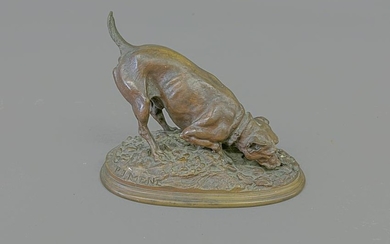 Pierre Jules Mene Bronze of Hunting Dog