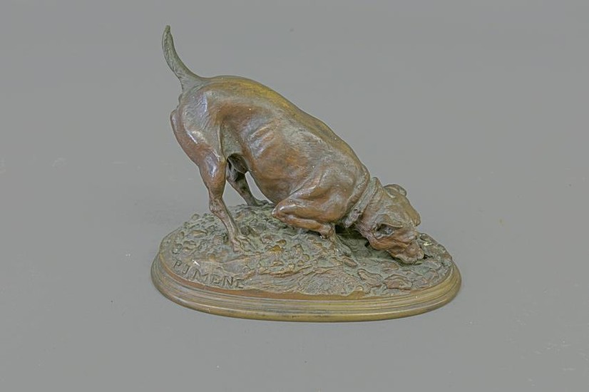 Pierre Jules Mene Bronze of Hunting Dog