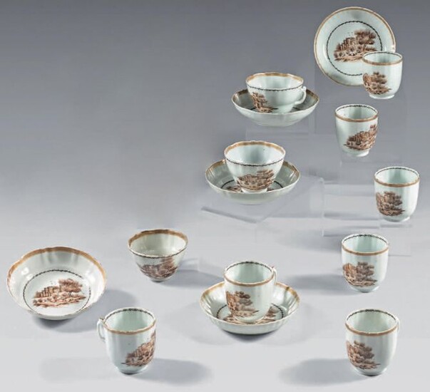 Porcelain tea and coffee set.