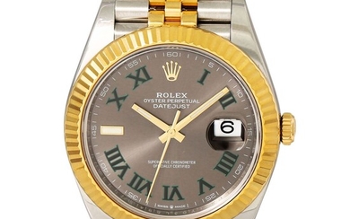 ROLEX Datejust 41 "Wimbledon", réf. 126333-0020. montre-bracelet.
