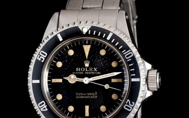 ROLEX, REF. 5513 STAINLESS STEEL TROPICAL GILT 'METERS FIRST SUBMARINER' WATCH
