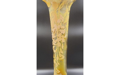 Rare Monumental Signed Emile Galle Art Glass Vase