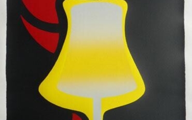 Red Jug and Lamp' Screen print by Patrick Caulfield.