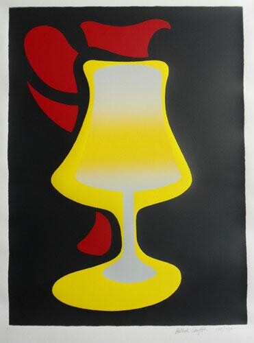 Red Jug and Lamp' Screen print by Patrick Caulfield.