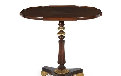 Regency style parcel gilt mahogany side table, Late