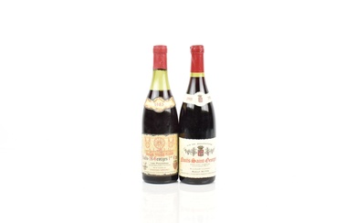 Réunion de 2 bouteilles de NUITS-SAINT-GEORGES : - 1 bouteille de 1er Cru Les Poulettes...
