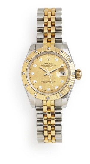 NOT SOLD. Rolex: A lady's wristwatch of 18k gold and steel. Model Datejust, ref. 179313. Mechanical COSC movement with automatic winding and date, cal. 2235. 2005-2006. – Bruun Rasmussen Auctioneers of Fine Art