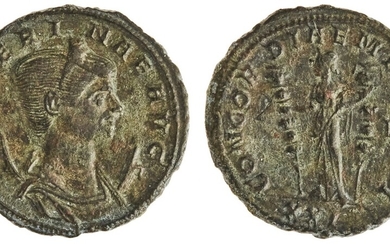 Roman Imperial. Severina, Augusta (270-275). Billon Antoninianus. Siscia, fifth Officina. Drape...
