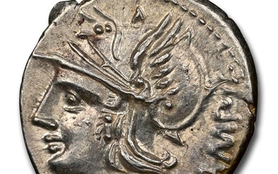 Roman Republic AR Denarius M Baebius