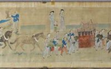 Rotolo dipinto su seta. Cina, fine epoca Qing (1644-1911)