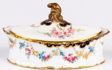 Royal Crown Derby Fine Porcelain Trinket Box 1897 19th C