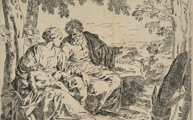 S.CANTARINI (*1612), Holy Family, resting on the flight
