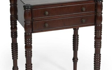 SHERATON TWO-DRAWER STAND 19th Century Height 29”