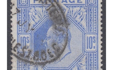 STAMPS GREAT BRITAIN : 1902 10/- Ultramarine fine used SG 26...