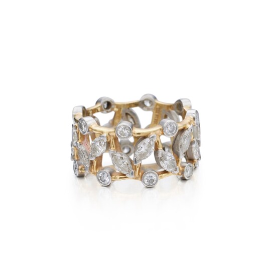 Schlumberger for Tiffany & Co. Gold and Diamond 'Vigne' Band Ring