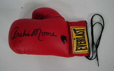 Signed Archie Moore Everlast Boxing Glove, left