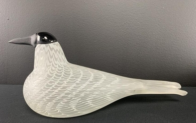 Signed Oiva Toikka Art Glass Bird Nuutajarvi