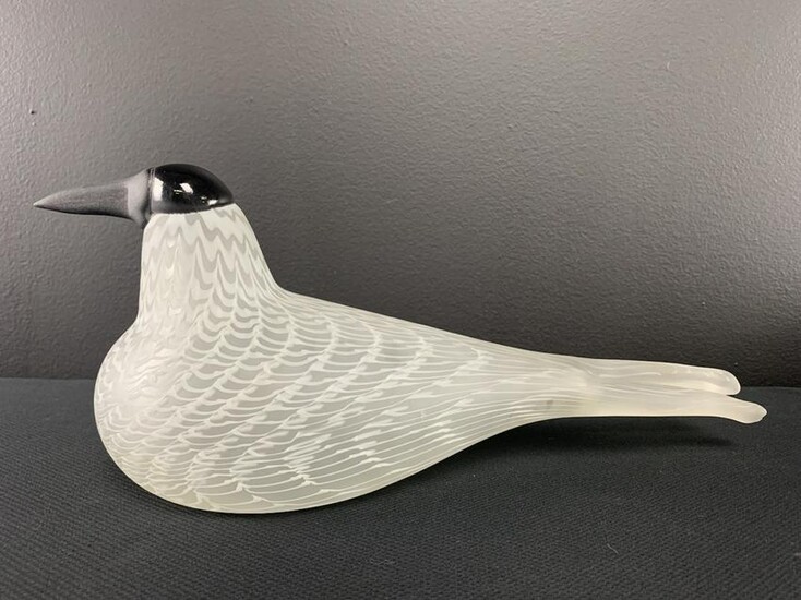 Signed Oiva Toikka Art Glass Bird Nuutajarvi