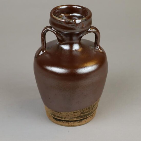 Small amphora vase - China, stoneware, partially with