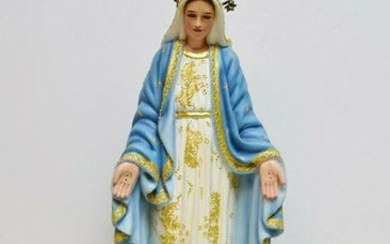 Spanish Wood Carved Statue of Mary "Immaculate