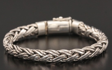 Sterling Silver Double Wheat Chain Bracelet