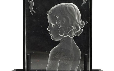 Steuben Gladys Carder Glass Relief (Welles (b. 1889