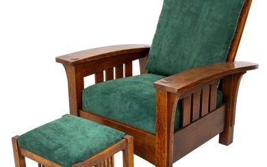 Stickley Morris Lounge Chair and Ottoman