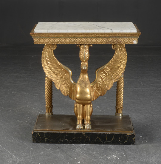 Swedish console table in gilded wood, approx. 1820
