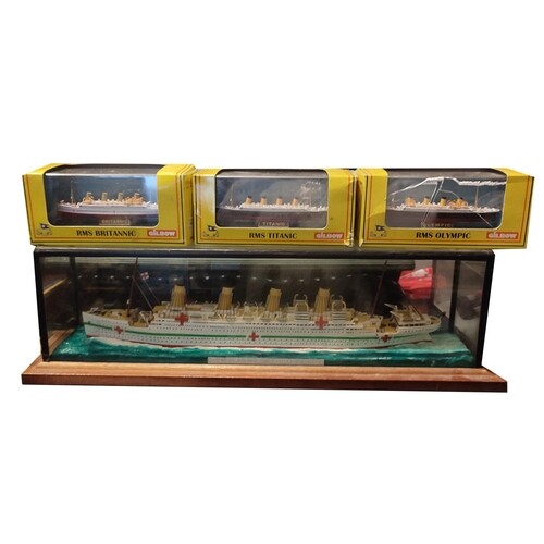 TWO 20TH CENTURY RESIN MODEL SHIPS, the RMS Titanic and the ...