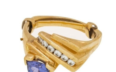 Tanzanite and 14KT Gold Ring Size 7