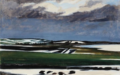 Thorvald Hagedorn-Olsen (b. Svendborg 1902, d. 1996) Landscape. Signed Hagedorn-Olsen 45. Oil...