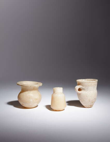 Three Egyptian Alabaster Vessels