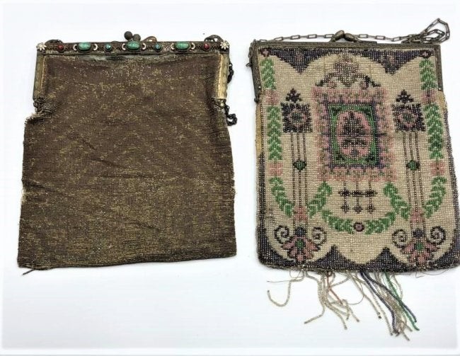 Two [2] Antique Beaded and Mesh Bags Need Restoration