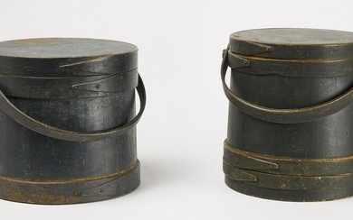 Two Early Painted Firkins