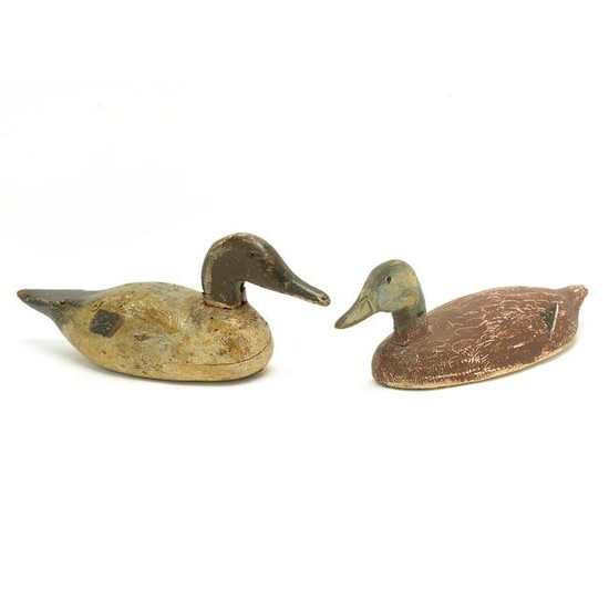 Two Painted Wood Vintage Duck Decoys.