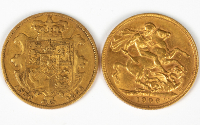 Two gold sovereigns