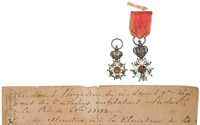 Two miniatures of the Order of the Legion of Honour and