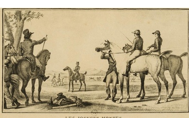 Unknown (19th), Representation of a group of jockeys, reproduction