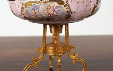 VIENNESE GILDED SILVER AND ENAMELLED BOWL