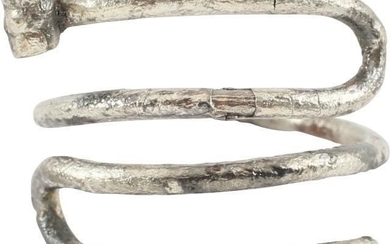 VIKING SILVER HAIR RING. 10TH-11TH century AD.