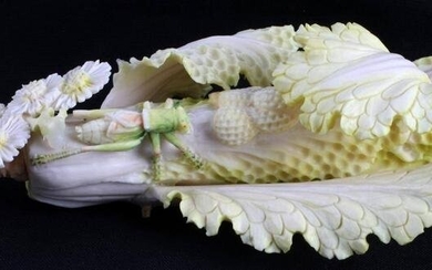 VINTAGE CELLULOID BOK CHOY WITH GRASSHOPPER