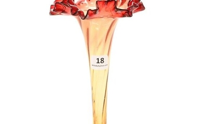 Vase, Amberina Art Glass
