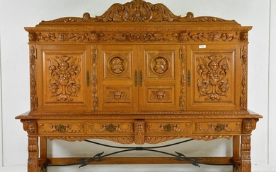 Spanish Colonial Style Carved Cupboard