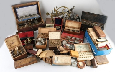 Very large collection of antique watchmaker's tools in