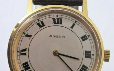 Vintage 18k GP Juvenia Mens Winding 17J Watch c.1960s