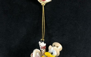 Vintage Disney Donald Duck Daisy Victorian Mistletoe