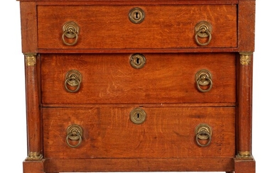 (-), Early 19th century 3-drawer Empire chest of...