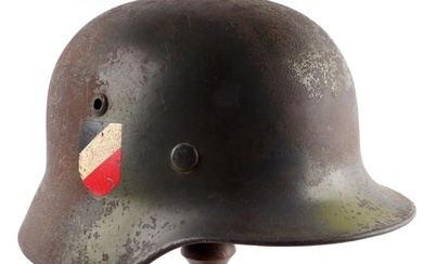 WWII GERMAN REICH DOUBLE DECAL M40 STAHLHELM