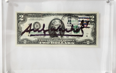 Warhol, Andy - Billet de banque authographié